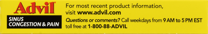 ADVIL SINUS CONGESTION AND PAIN TAB 20CT