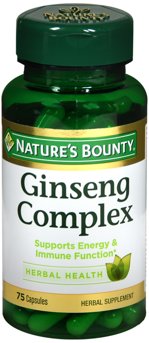 GINSENG ROYAL JELLY CAP 75CT NAT BOUNTY