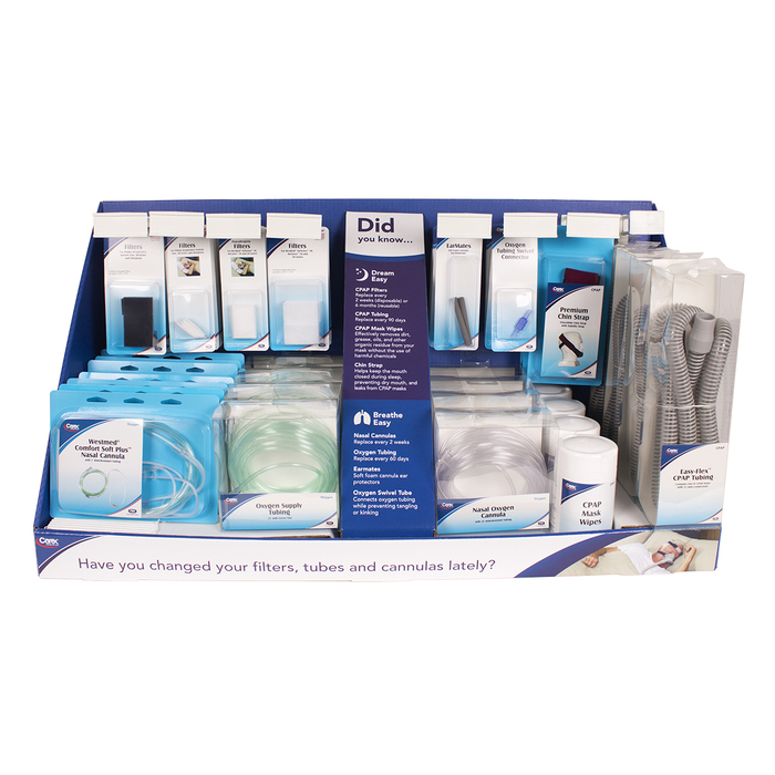 CAREX DL CPAP/RESPIRATORY SHELF 12PC DS