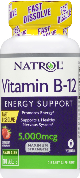 Natrol Vitamin B-12 Energy Support Fast Dissolve Tablets 100ct