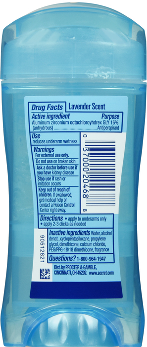 Secret Anti-Perspirant Lavender Gel Deodorant 2.6oz