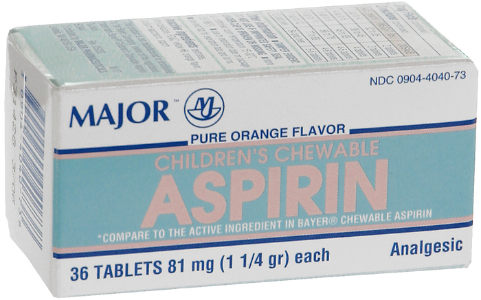 ASPIRIN 81MG CHEW ORANGE 36CT MAJ