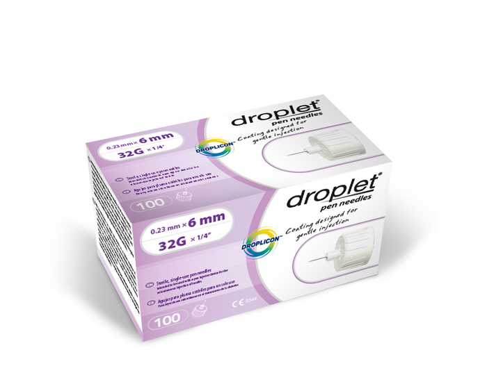 Droplet Pen Needles 32Gx6mm 100ct