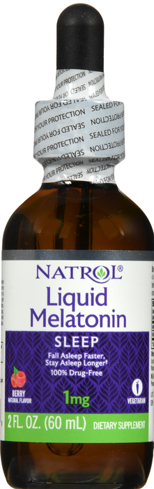 Natrol Melatonin 1mg Berry Liquid 2oz