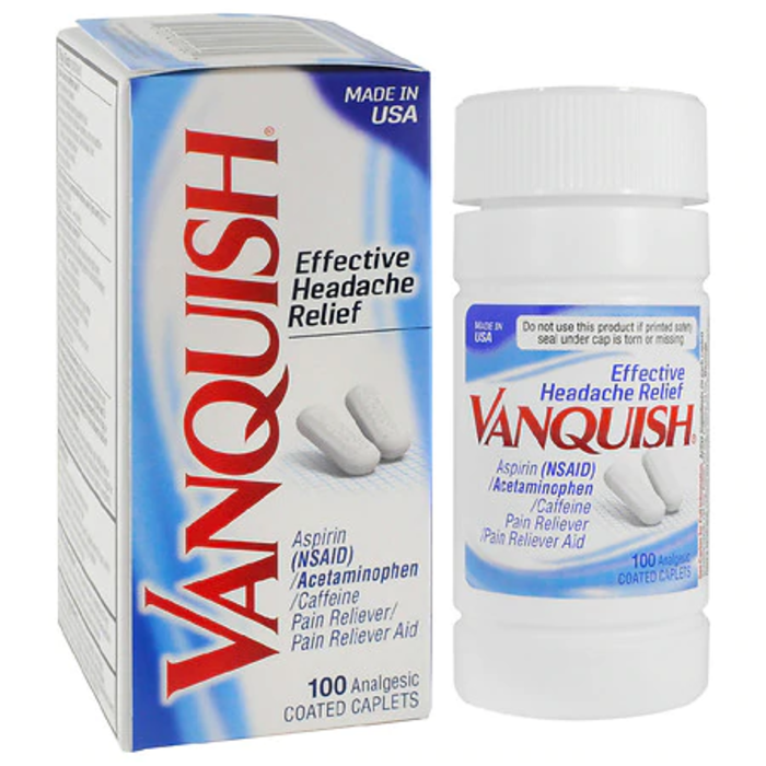 Vanquish Effective Headache Relief Coated Caplets 100ct