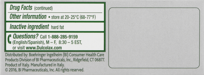 DULCOLAX 10MG SUPPOSITORY 16CT