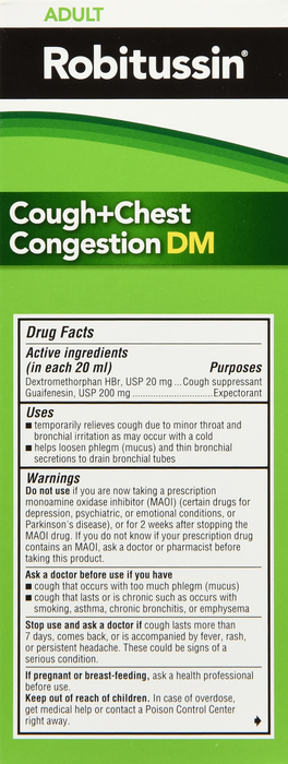 ROBITUSSIN DM COUGH CHEST CONGST LIQ 8OZ