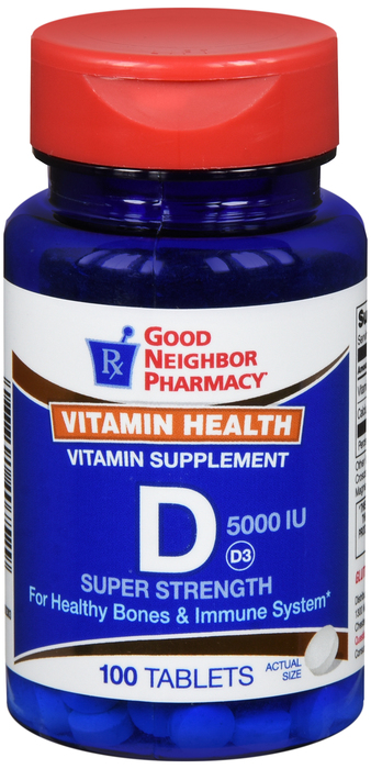 Good Neighbor Pharmacy Vitamin D 5000 IU Tablets 100ct