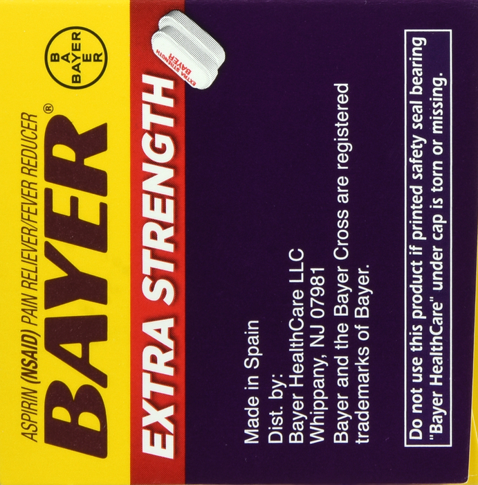 Bayer Extra Strength Pain Reliever 500mg Coated Caplets 100ct