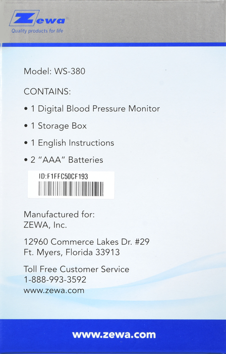 Zewa Blood Pressure Monitor Digital Premier Wrist