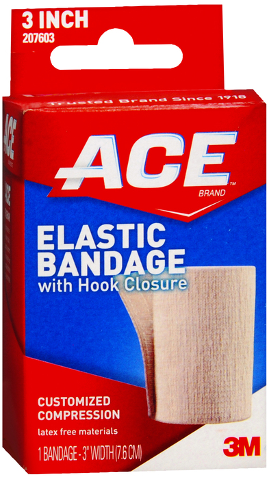 ACE 3 Inch Elastic Bandage with Velcro 1ct