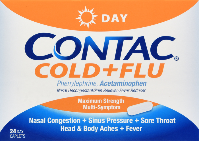 CONTAC COLD FLU DAY NON-DROWSY CPL 24CT