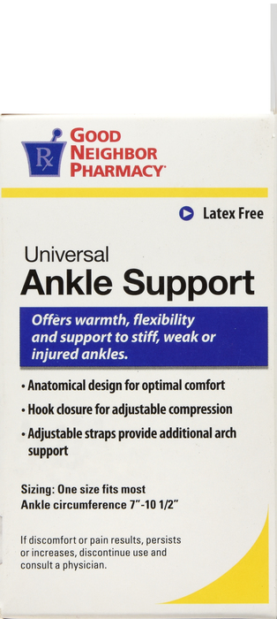 Good Neighbor Pharmacy Universal Ankle Support Black 1ct