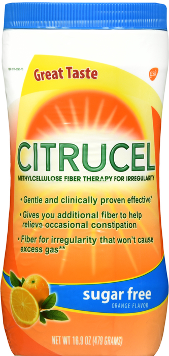 Citrucel Sugar Free Fiber Therapy Powder Orange 16.9oz