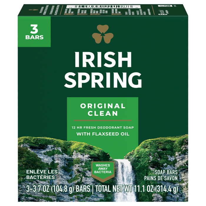 Irish Spring Original Clean Bar 3x3.7oz