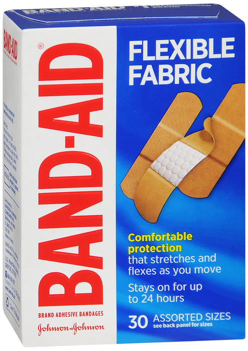 BAND-AID Flexible Fabric Adhesive Bandages, Assorted Sizes 30ct