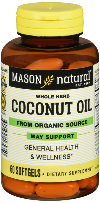 COCONUT OIL 1000MG SOFTGELS 60CT MASON