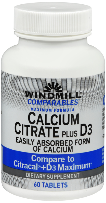 Windmill Calcium Citrate+D Tablets 60ct