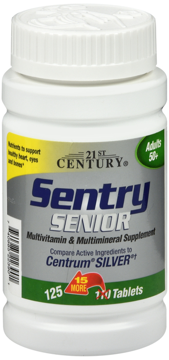 21st Century Sentry Senior Multivitamin & Mineral Tablets 125ct