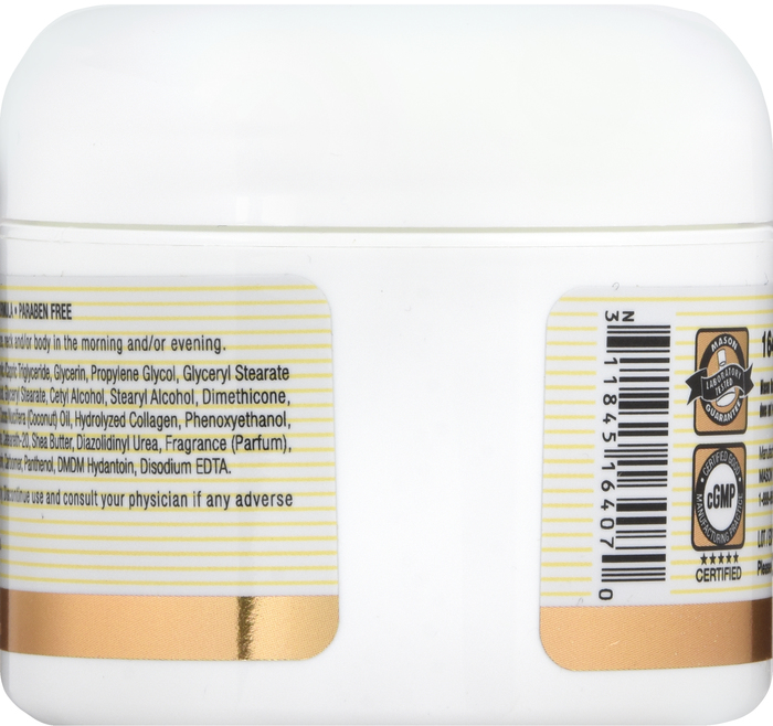 COCONUT OIL BEAUTY CREAM 2OZ MASON