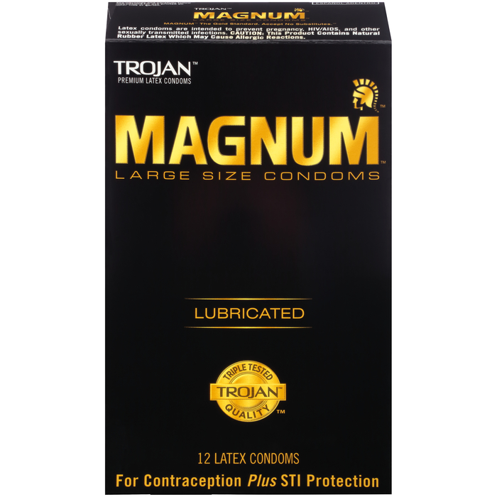 Trojan Magnum Large Lubricated Condoms 12ct