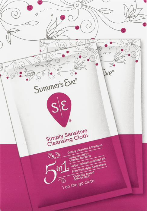 Summer's Eve Sensitive Skin Feminine Cleansing Cloths 16ct