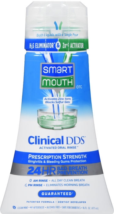 SMARTMOUTH CLINICAL DDS RINSE MINT 16OZ