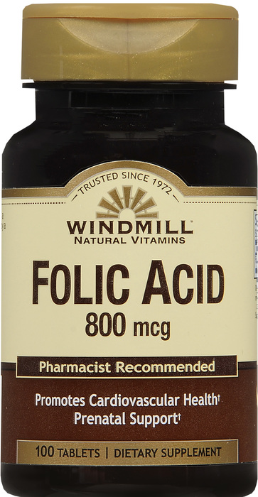 FOLIC ACID 800MCG TABLET 100CT WINDML