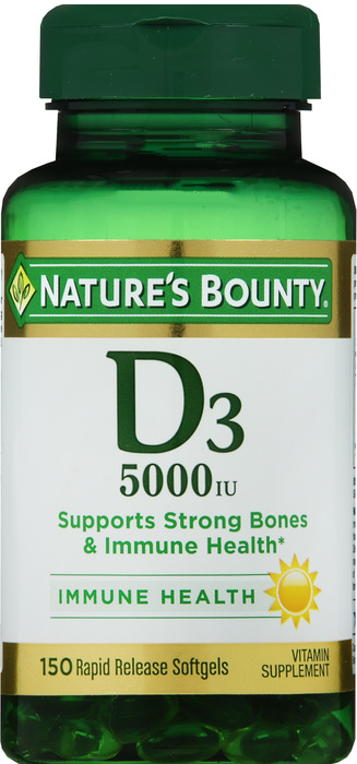 Nature's Bounty Vitamin D 5000IU Softgels 150ct