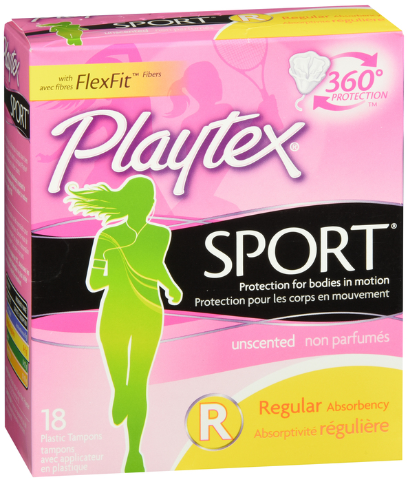 Playtex Sport Unscented Regular Tampons 18ct