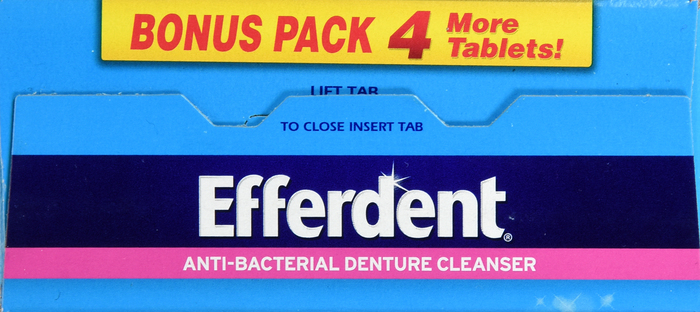 Efferdent Anti-Bacterial Denture Cleanser Mint 44ct