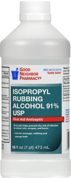 Good Neighbor Pharmacy Alcohol Isopropyl 91% Liquid 12x16oz