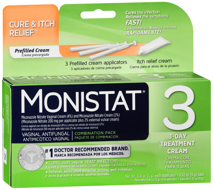 Monistat 3 Treatment Cream Combo Pack