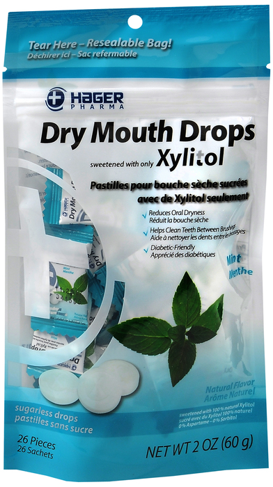 Hager Bag Dry Mouth Lozenge Mint 2oz