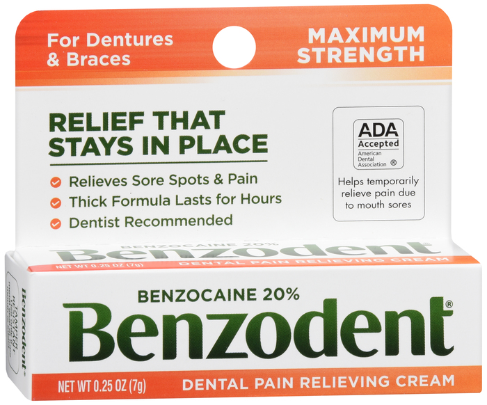 Benzodent Dental Pain Relieving Cream 0.25oz