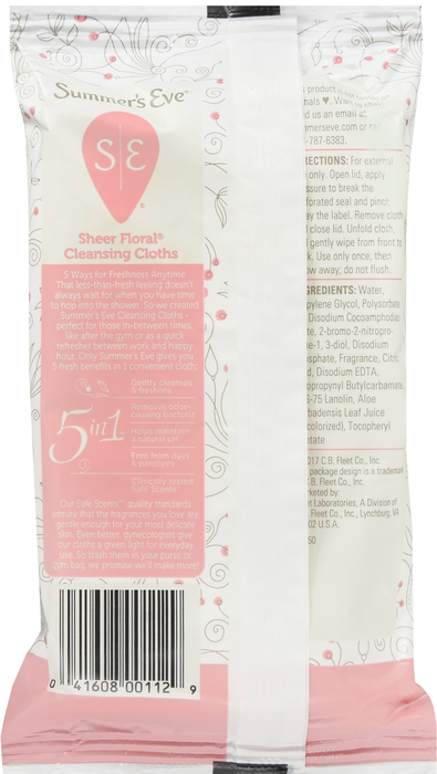 Summer's Eve Sheer Floral Cleansing Cloths 32ct