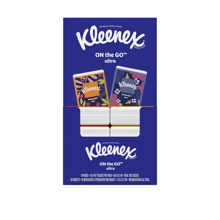 KLEENEX GO POCKT FACIAL TISSUE 6X16X10CT