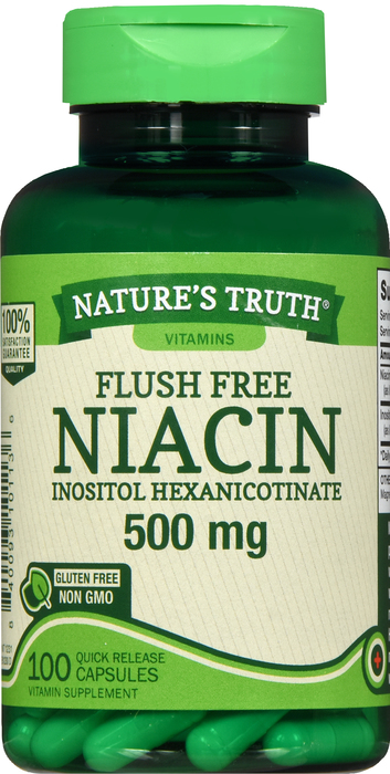 NIACIN FLUSH FREE 500MG CAP 100 NAT TRU