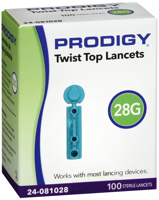 Prodigy Lancets Twist Top 28G 100ct