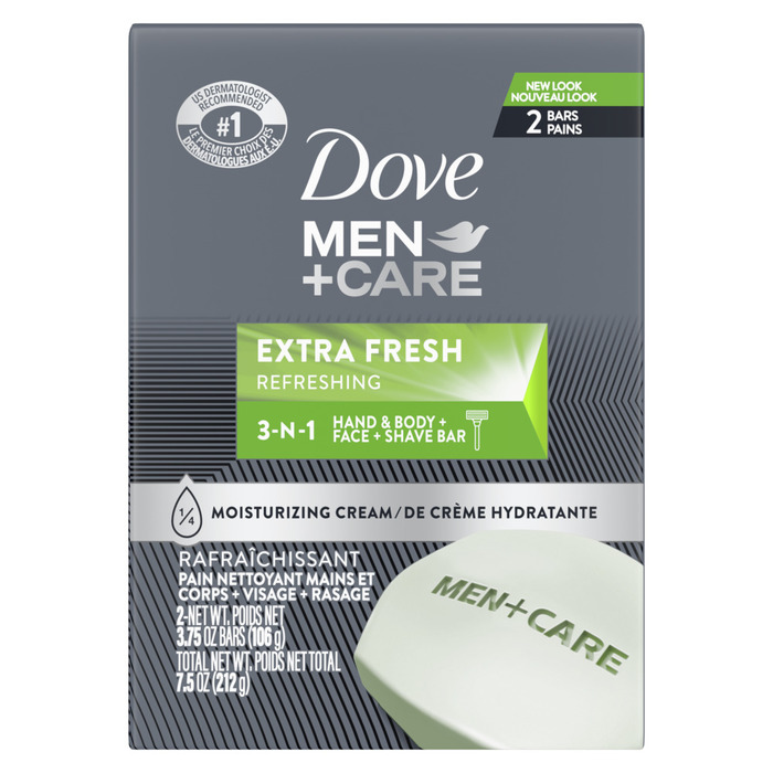 DOVE MEN+CARE 3IN1 EX FRESH BAR 2X3.75OZ