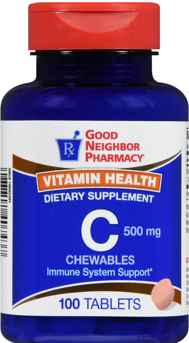 Good Neighbor Pharmacy Vitamin C 500mg Orange Chewable Tablets 100ct