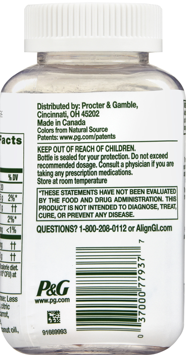 Align Prebiotic + Probiotic Gummies 60ct