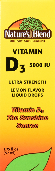 Nature's Blend Vitamin D-3 5000IU Liquid 1.75oz