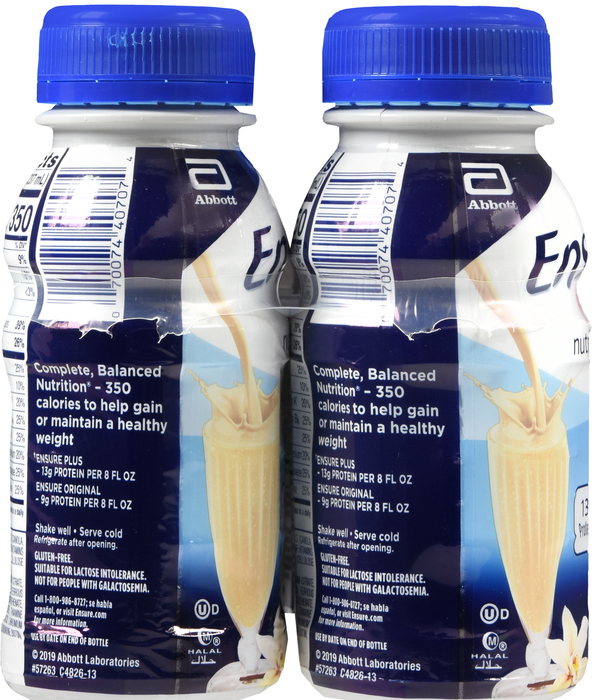 Ensure Plus Nutrition Shake 8oz Vanilla 6ct