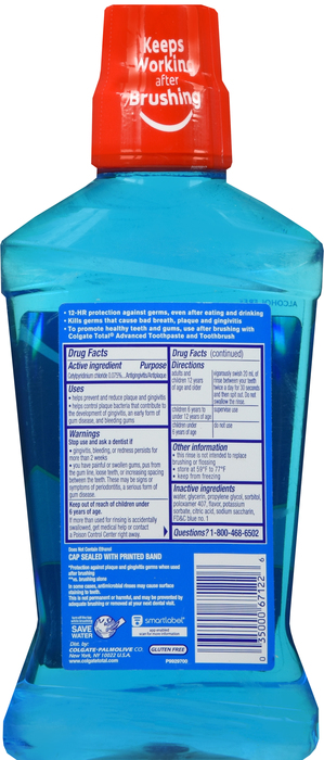 COLGATE TOTAL ADV MOUTHWASH P/MINT 500ML