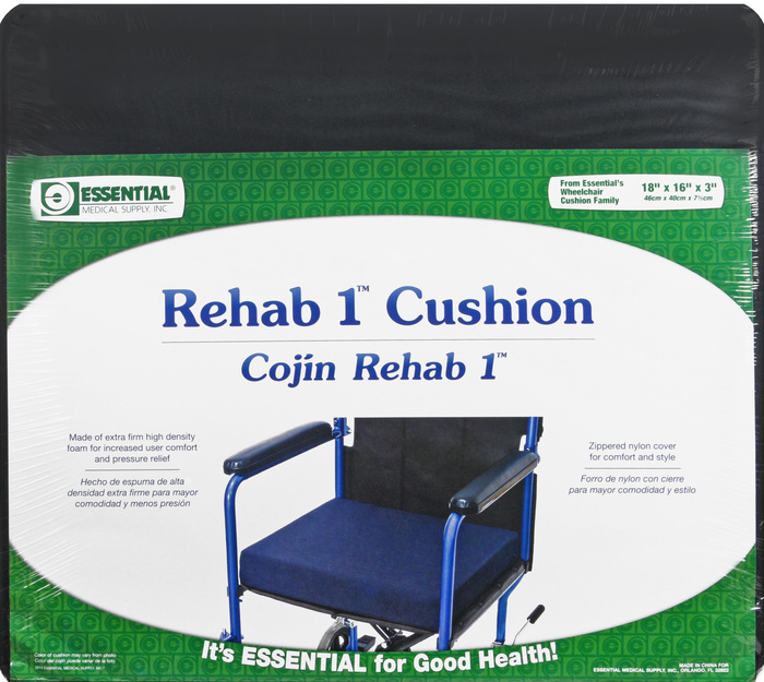 Essential Medical 3” Foam Cushion 18x16in Navy