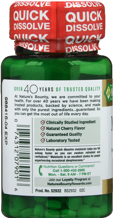 Nature's Bounty Melatonin 3mg Quick Dissolve Tablets 120ct