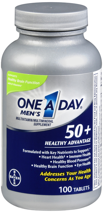 One A Day Men's 50+ Healthy Advantage Multivitamin Tablets 100ct