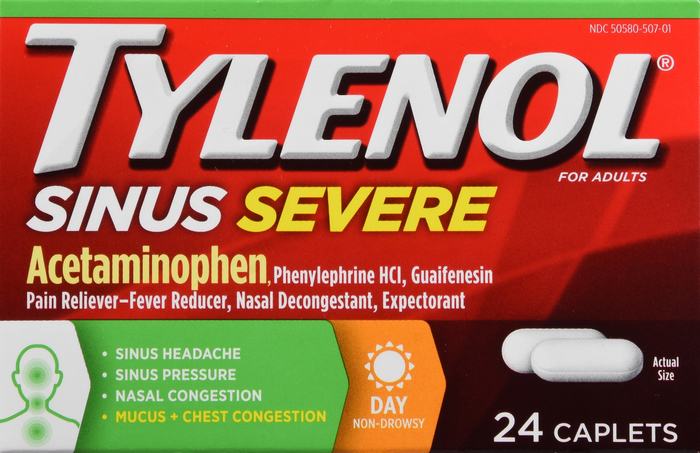 TYLENOL SINUS SEVERE DAY CAPLET 24CT