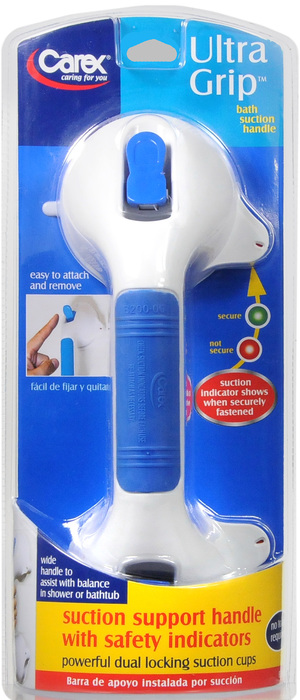 Carex Grab Bar 12" Suction Ultra Grip Handle 1ct